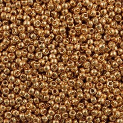 ROUND ROCAILLE 11/0 Galvanized yellow gold 1053(182)